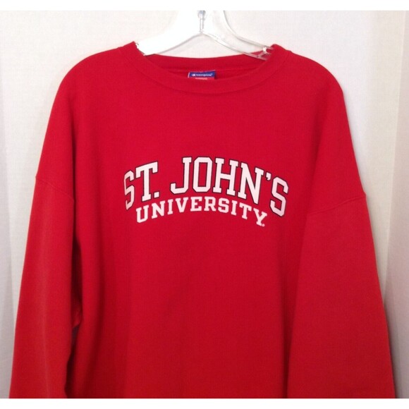 Vtg St Johns University Sweatshirt Mn 2XL Red Crewneck Oversized Grunge 90s Y2K - Picture 3 of 11